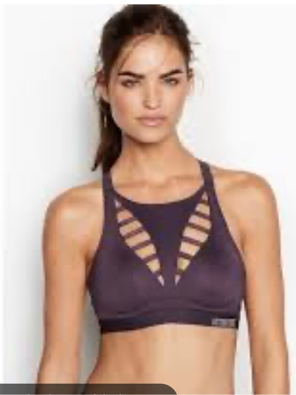 Victoria's Secret Plum High-Neck Cutout Sports Bra